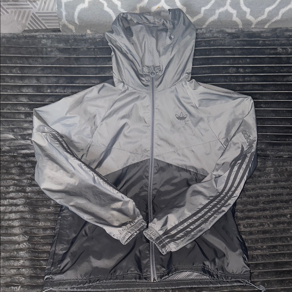 adidas Gray and Black Lightweight Jacket